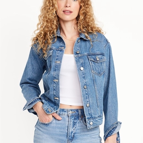 Old Navy jean jacket, petite large, excellent condition - Picture 1 of 8